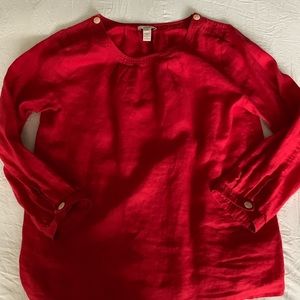J Crew 100% linen blouse